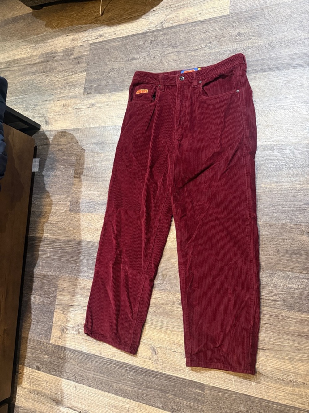 Empyre Men's Corduroy Pants in Deep Burgundy